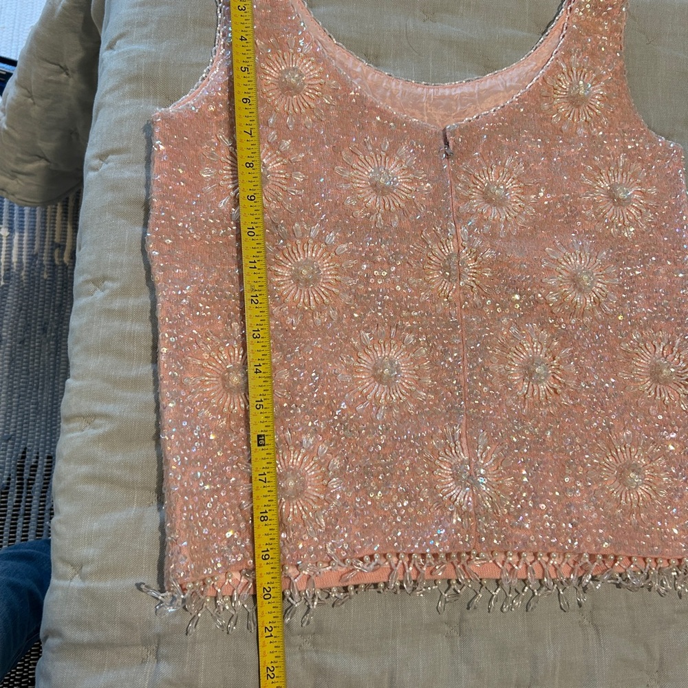Embellished Pink Sequin Tank Top